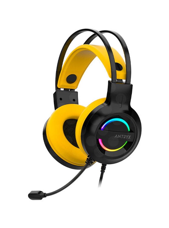 AURICULAR ANTRYX IRIS-K YELLOW, 7.1 VIRTUAL SURROUND, USB, RAINBOW - 2