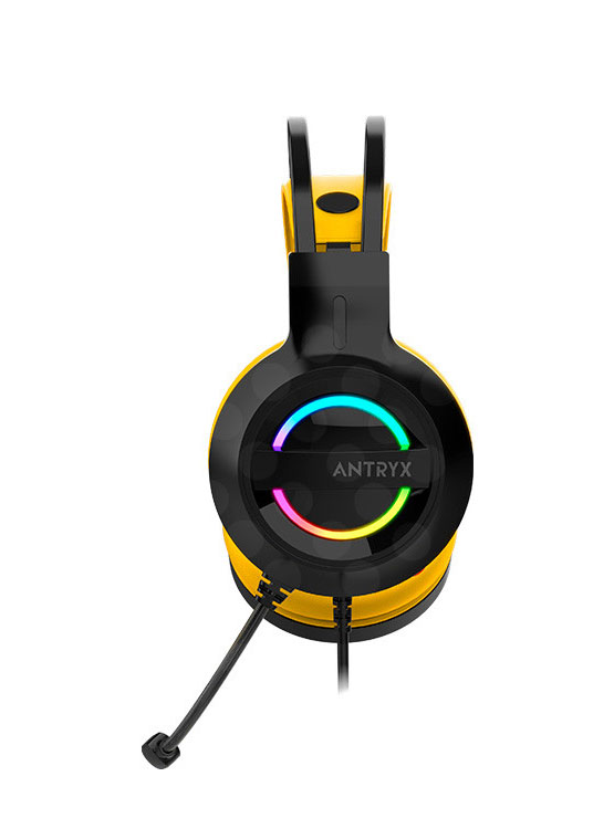 AURICULAR ANTRYX IRIS-K YELLOW, 7.1 VIRTUAL SURROUND, USB, RAINBOW - 5
