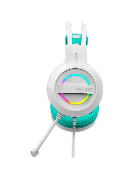 AURICULAR ANTRYX IRIS-W TURQUESA, 7.1 VIRTUAL SURROUND, USB, RAINBOW - 5