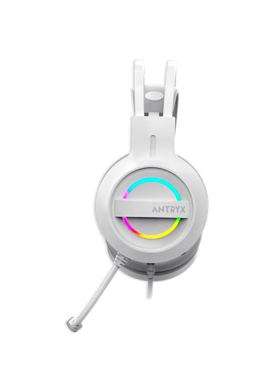 AURICULAR ANTRYX IRIS-W GRIS, 7.1 VIRTUAL SURROUND, USB, RAINBOW - 5