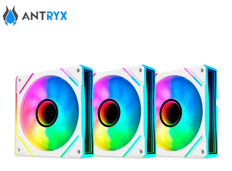 KIR ARGB ANTRYX IF-120 INFINITY FAN WHITE, 120MM X 3, C/CONTROLADOR - 3