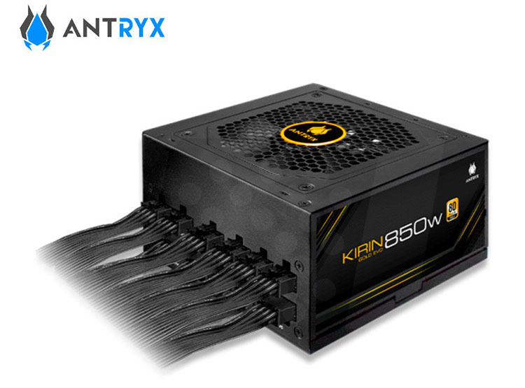 FUENTE DE PODER ANTRYX KIRIN GOLD EVO 850W, 80 PLUS GOLD MODULAR, 850W - 5