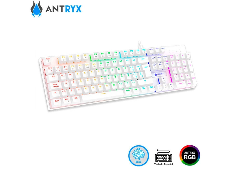 KIT GAMING ANTRYX GC-3100 X3 WHITE, TECLADO SWITCH BLUE, MOUSE, AURICULAR - 3