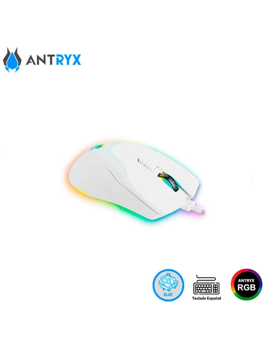 KIT GAMING ANTRYX GC-3100 X3 WHITE, TECLADO SWITCH BLUE, MOUSE, AURICULAR - 4