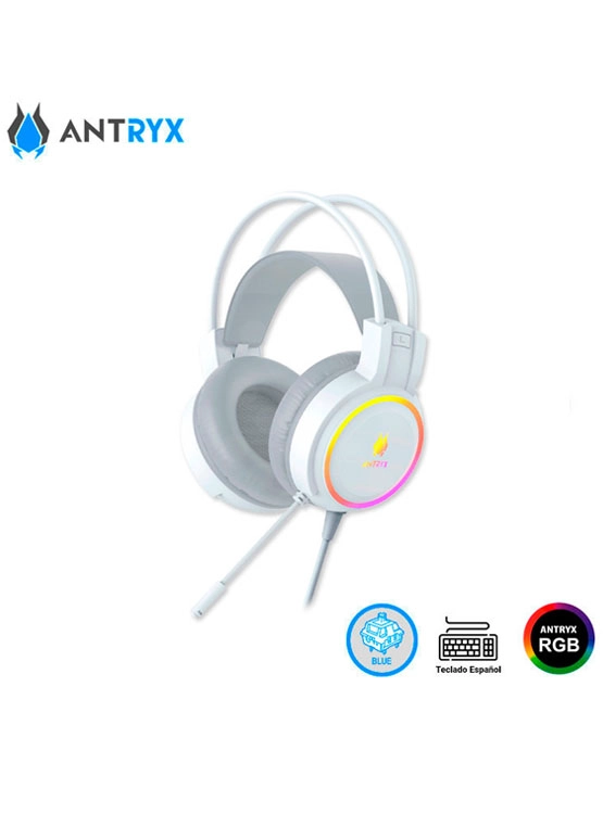 KIT GAMING ANTRYX GC-3100 X3 WHITE, TECLADO SWITCH BLUE, MOUSE, AURICULAR - 5