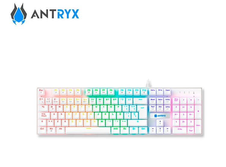 KIT GAMING ANTRYX GC-3100 WHITE, TECLADO SWITCH BLUE Y MOUSE - 4