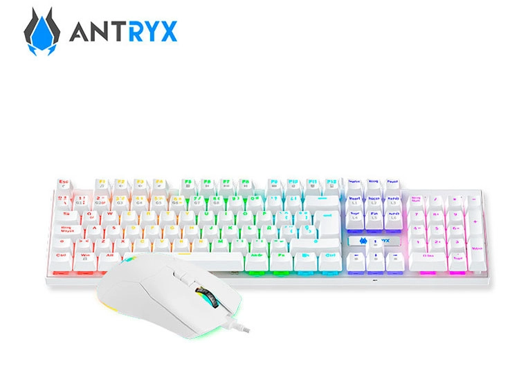 KIT GAMING ANTRYX GC-3100 WHITE, TECLADO SWITCH RED Y MOUSE - 3