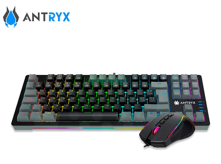 KIT GAMING ANTRYX GC-5500, TECLADO MECANICO + MOUSE, SWITCH BLUE - 2