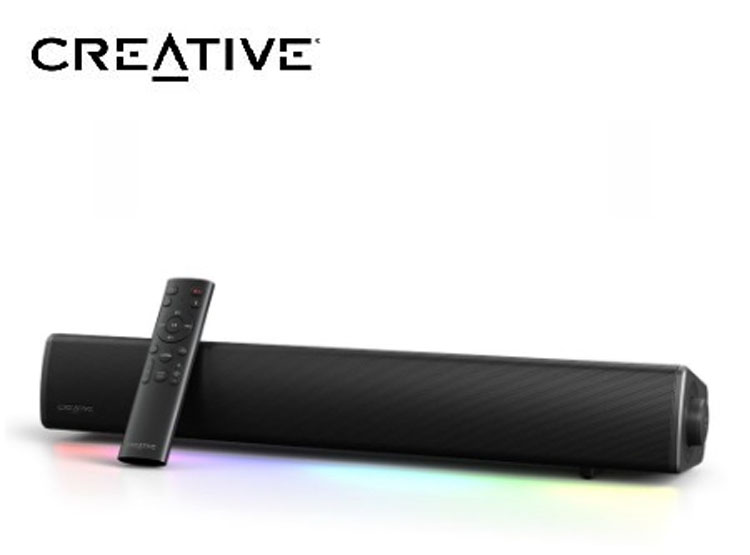 PARLANTE CREATIVE GAMING SOUND BAR GS5 RGB 60W BLUETOOTH USB-C POWER BLACK - 2