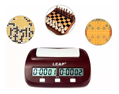 RELOJ DE AJEDREZ TEMPORIZADOR DIGITAL LEAP PQ9907S VINO TINTO - 5