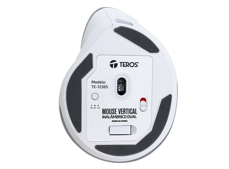 MOUSE INALÁMBRICO TEROS TE-1236S, RGB, BLANCO, 6 BOTONES CON RUEDA - 5