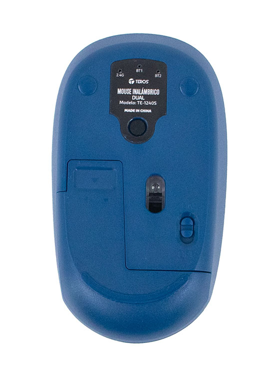 MOUSE INALÁMBRICO TEROS TE-1240S, 2.4GHZ, 4 BOTONES, USB, COLOR AZUL - 4