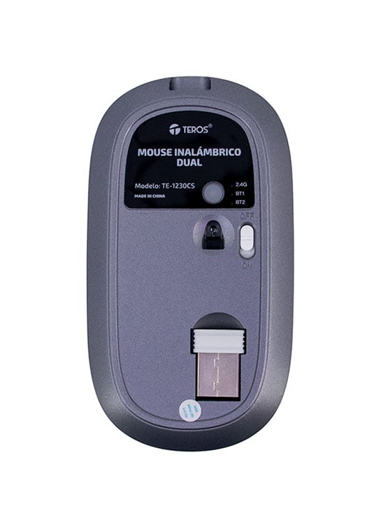 MOUSE INALÁMBRICO DUAL TEROS TE-1230CS, 3 BOTONES, 1200DPI - 2