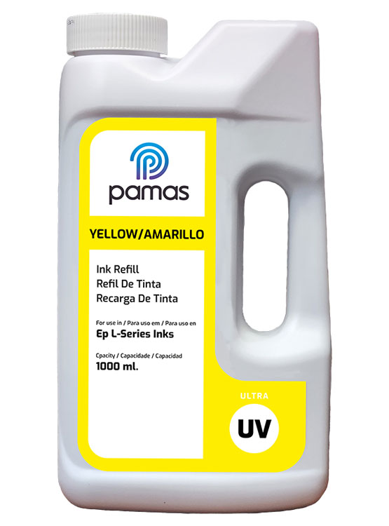 TINTA COMPATIBLE PARA EPSON MARCA PAMAS 1 LITRO ULTRA UV – YELLOW - 1
