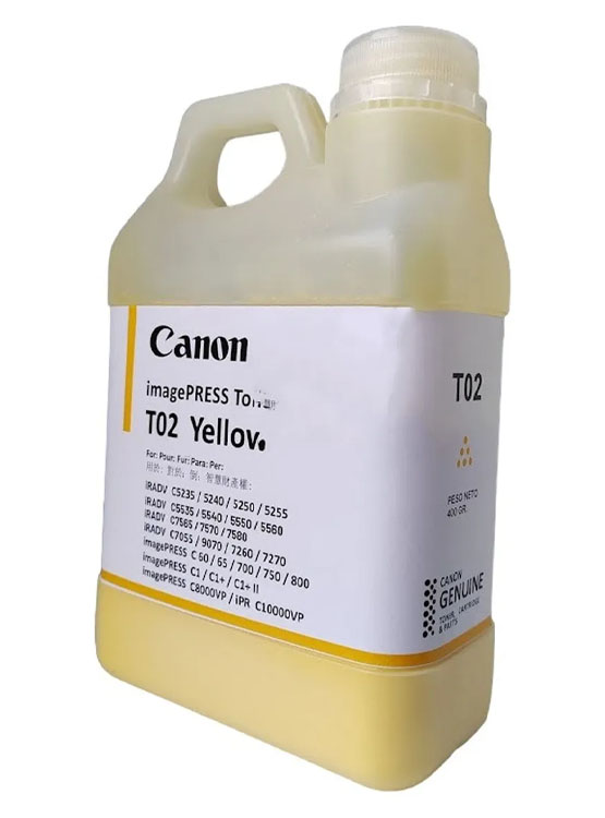 PACK DE RECARGAS DE TONERS TO2 400 GR. AMARILLO / CYAN / MAGENTA / NEGRO - 5
