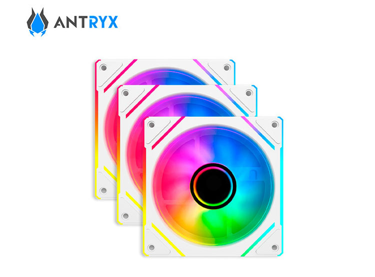 KIT ARGB ANTRYX IF-120 INFINITY FAN WHITE, 120MM X 3, C/CONTROLADOR - 2