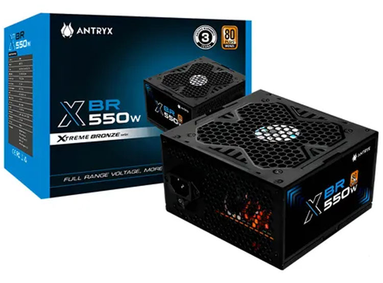 FUENTE ANTRYX 550W XBR-550 80PLUS BRONZE - 1