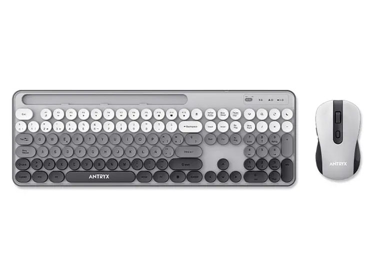 TECLADO MECANICO + MOUSE ANTRYX WS-970 GRAY - 1