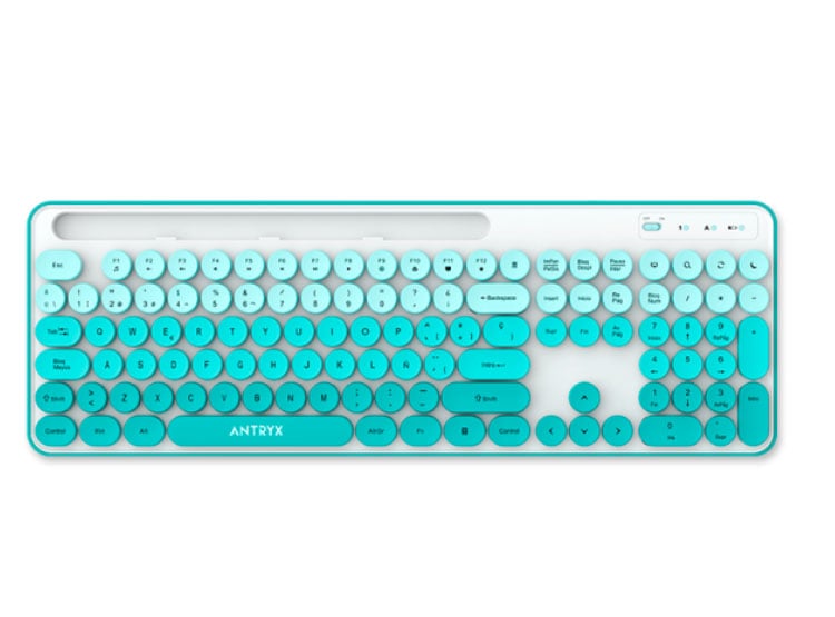 TECLADO Y MOUSE ANTRYX WS-970 WIRELESS GREEN HOLDER SLOT (ASC-WS970GN) - 3