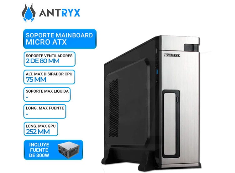 CASE ANTRYX XTREME SLIM XS-100U SILVER, F/300W - 1