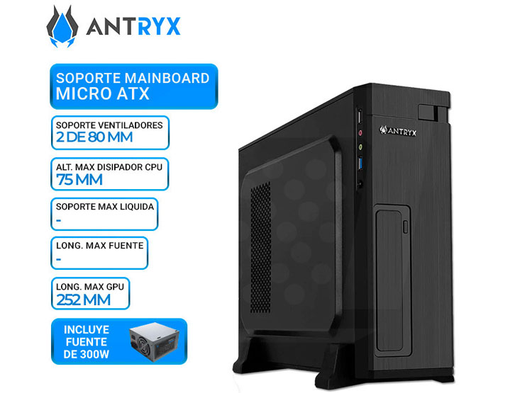CASE ANTRYX XTREME SLIM XS-100U, BLACK, F/300W - 1