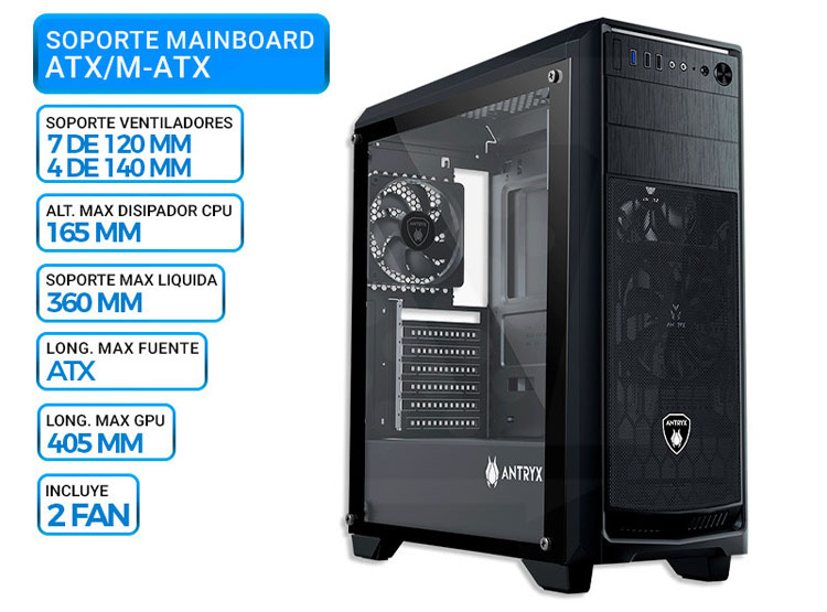 CASE ANTRYX RX-380 PERFORMANCE FAN X2 - 1