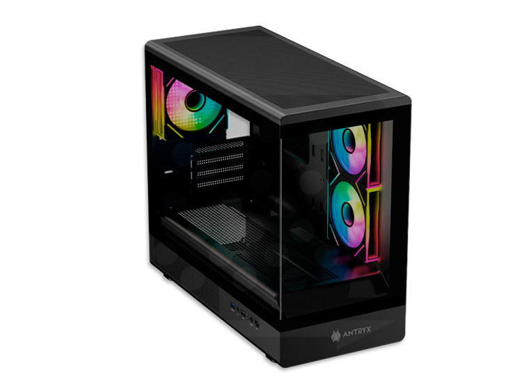 CASE ANTRYX FX 630M BLACK, FAN X3 ARGB, V/TEMPLADO - 2