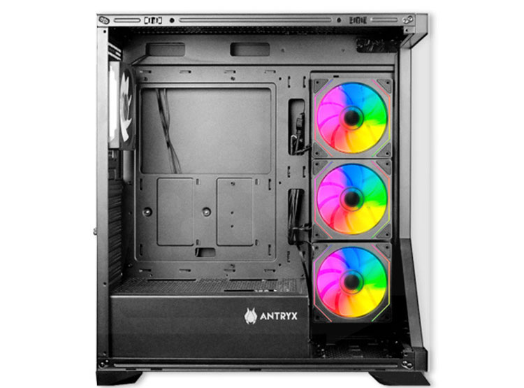 CASE ANTRYX FX-650 BLACK, FAN X4 ARGB, V/TEMPLADO - 4