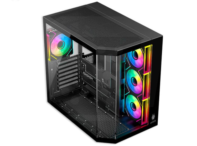 CASE ANTRYX FX 800 BLACK, FAN X4 ARGB, USB TIPO-C - 2