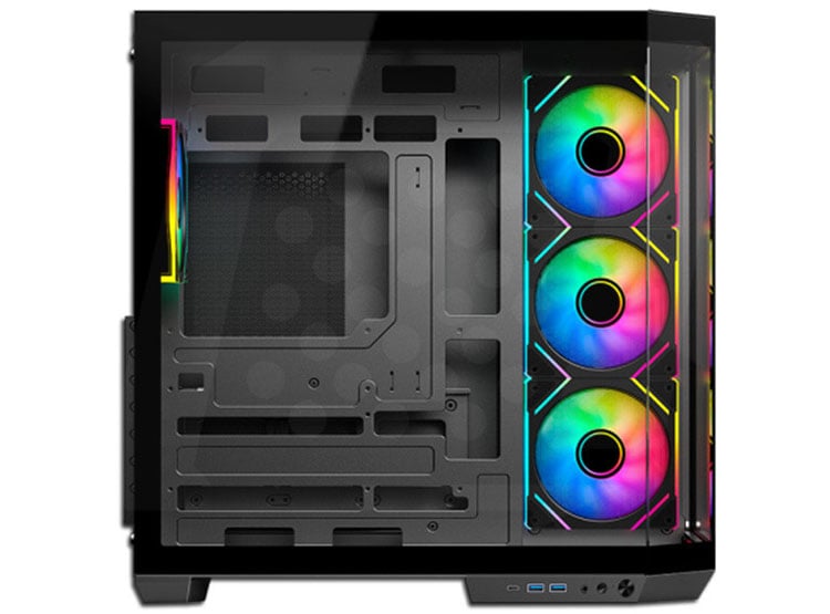 CASE ANTRYX FX 800 BLACK, FAN X4 ARGB, USB TIPO-C - 4
