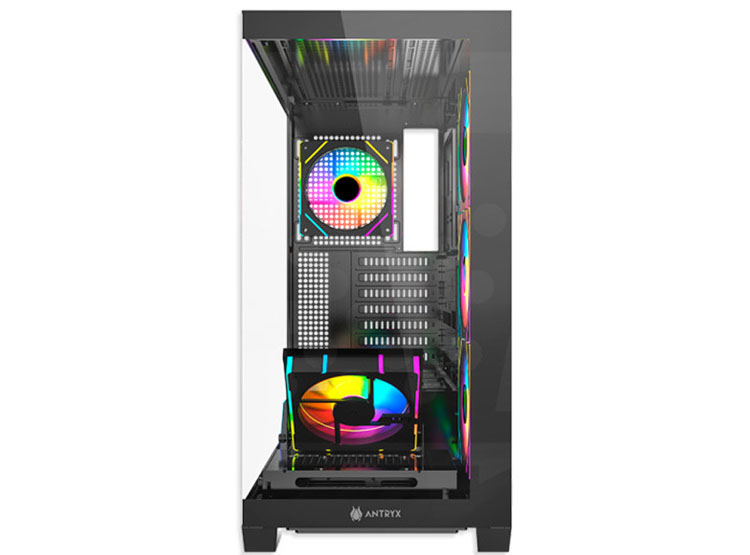 CASE ANTRYX FX 850 PRO BLACK, FAN X5 ARGB, USB TIPO-C - 2