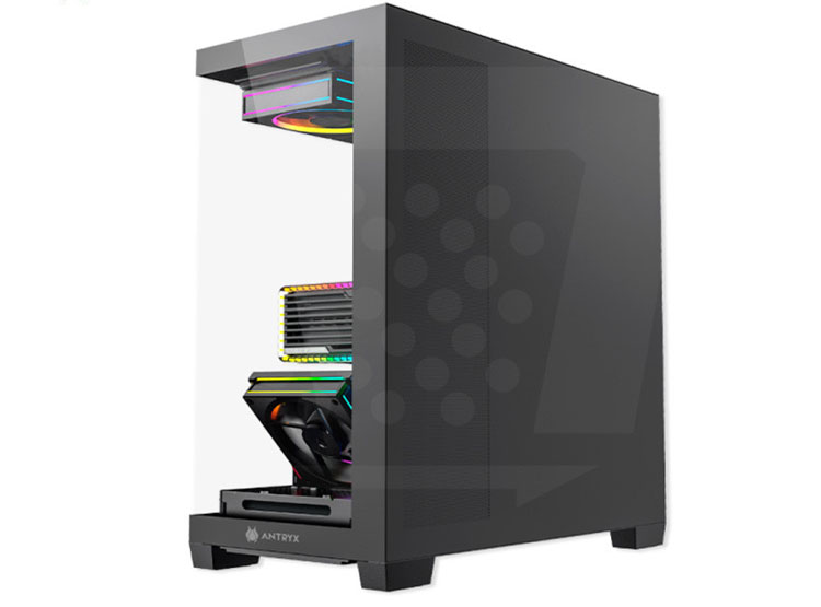 CASE ANTRYX FX 850 PRO BLACK, FAN X5 ARGB, USB TIPO-C - 3