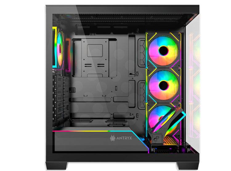 CASE ANTRYX FX 850 PRO BLACK, FAN X5 ARGB, USB TIPO-C - 4