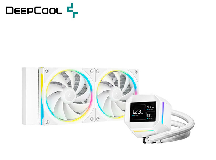 REFRIGERACION LIQUIDA DEEPCOOL LM240 WH, ARGB, PANTALLA - 2