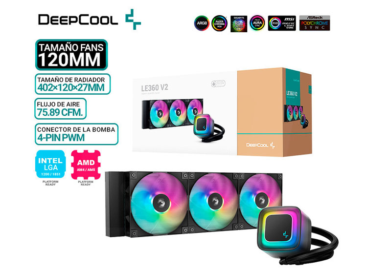 REFRIGERACION LIQUIDA DEEPCOOL LE360 V2 ARGB - 1