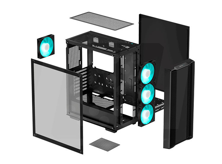 CASE DEEPCOOL CC560 V2, COOLER LED, V/TEMPLADO - 5