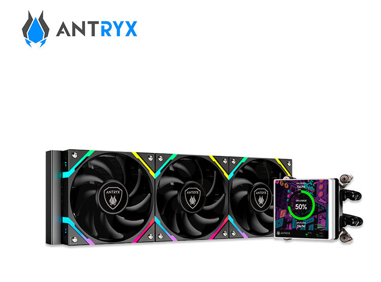 REFRIGERACION LIQUIDA ANTRYX TRITON VISION XT360 BLACK, ARGB, LCD 3.4' - 2