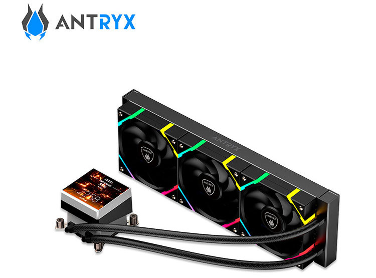 REFRIGERACION LIQUIDA ANTRYX TRITON VISION XT360 BLACK, ARGB, LCD 3.4' - 3