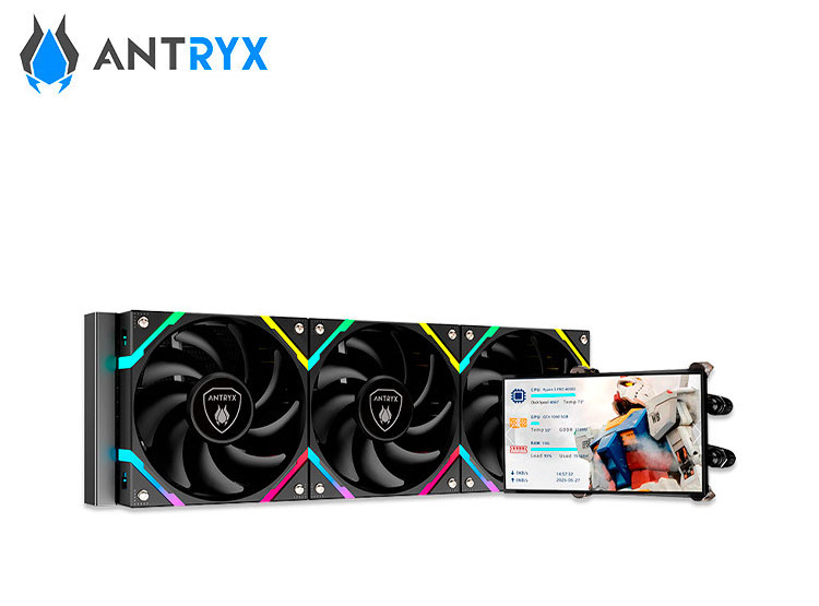 REFRIGERACION LIQUIDA ANTRYX TRITON VISION SP360 BLACK, ARGB, LCD 5' - 2