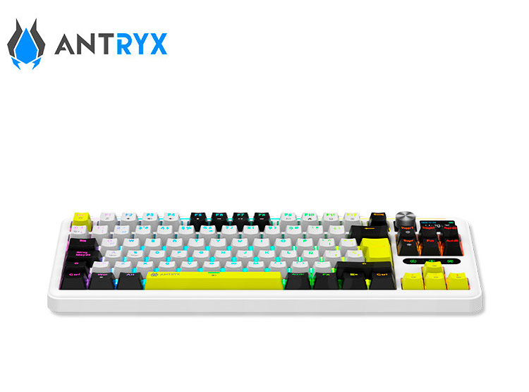 TECLADO MECANICO INALAMBRICO/BT ANTRYX TK950 PRO WHITE, SWITCH RED GATERON - 2