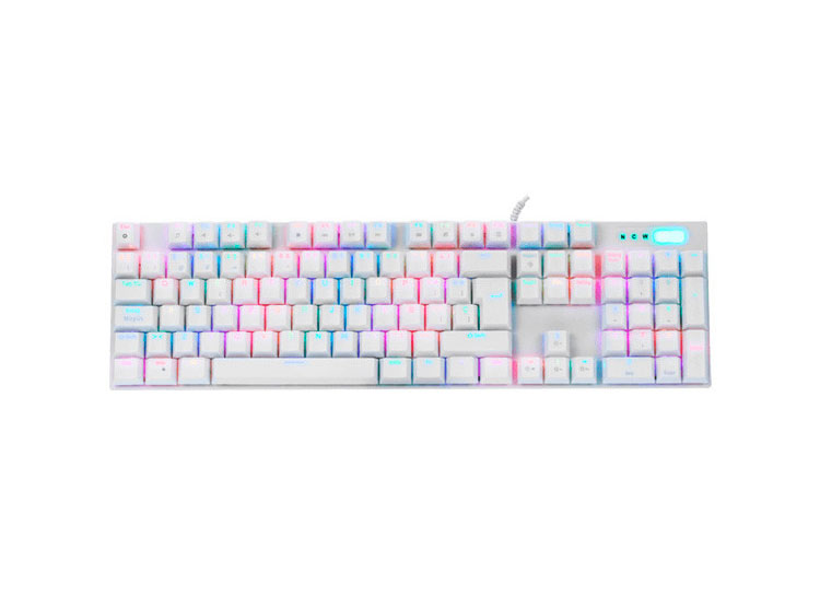 KIT GAMING HALION DAMON HA-863C WHITE, TECLADO + MOUSE, SWITCH RED, RGB - 3