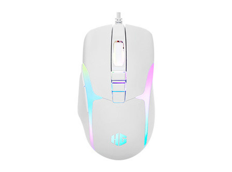 KIT GAMING HALION DAMON HA-863C WHITE, TECLADO + MOUSE, SWITCH RED, RGB - 4