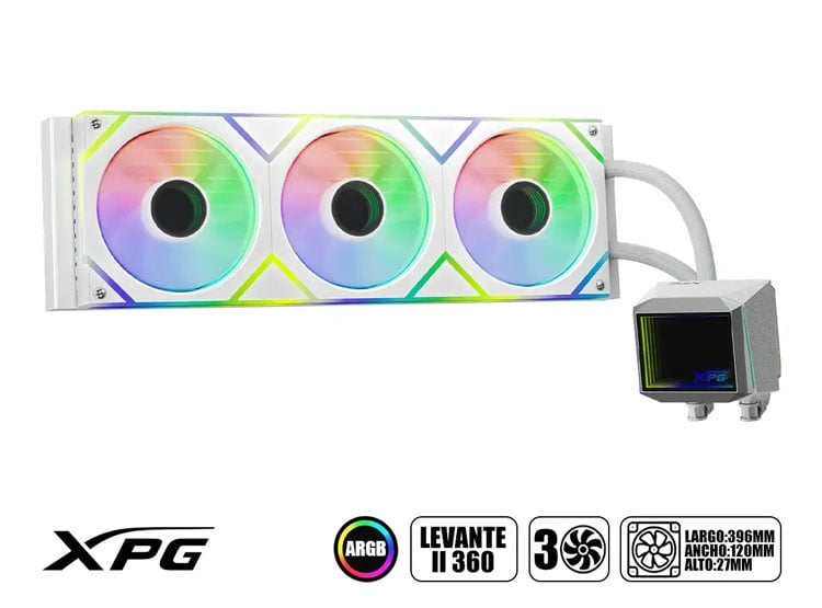 SISTEMA DE ENFRIAMIENTO LIQUIDO XPG LEVANTE 360 II FULL RGB ( LEVANTEII360-WHCWW ) BLANCO - 1