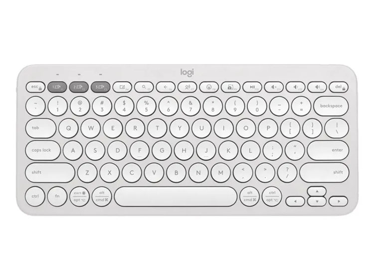 TECLADO LOGITECH PEBBLE 2 K380S BLUETOOTH/WIRELESS SP WHITE (920-011784) - 1