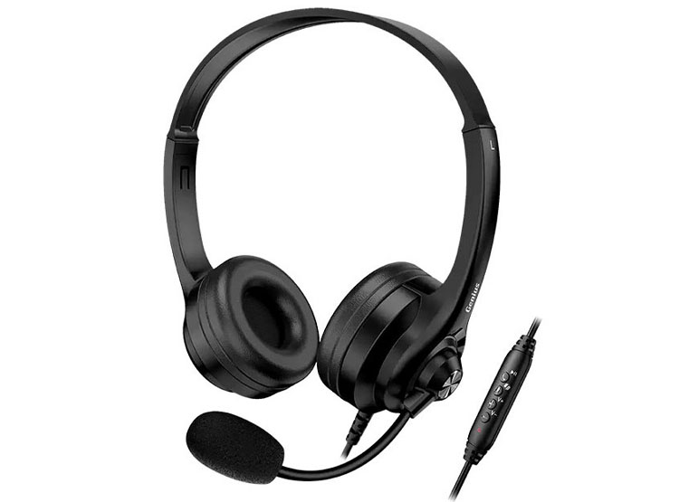 AUDIFONO C/MICROF. GENIUS HS-235U AI COPILOT 40MM USB-A BLACK - 1