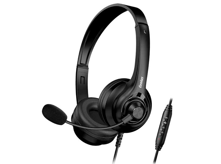 AUDIFONO C/MICROF. GENIUS HS-235U AI COPILOT 40MM USB-A BLACK - 2