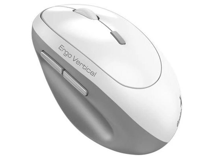 MOUSE GENIUS ERGO 8350S AI COPILOT DUAL WIRELESS/BT VERTICAL 6-BOT SILENT WHITE GREY - 2