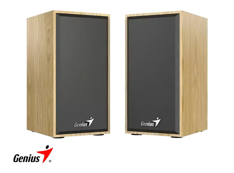 PARLANTE GENIUS SP-HF180 6W USB POWER PINE WOOD - 1