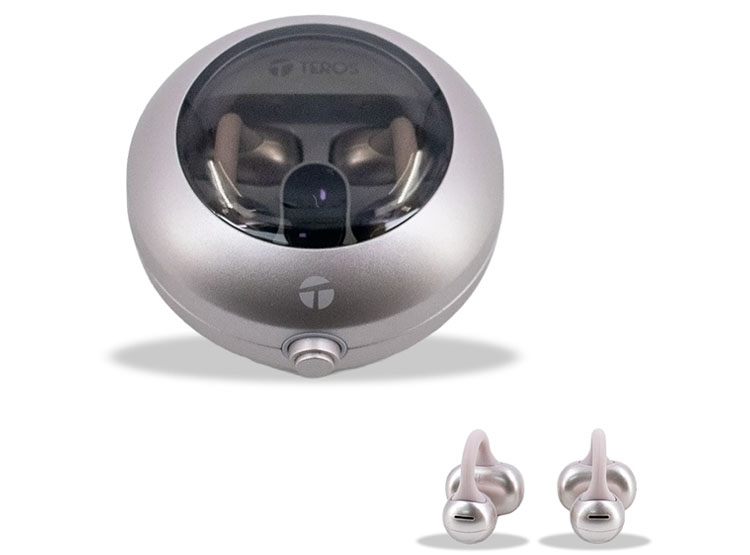 AUDÍFONOS INALÁMBRICOS TEROS TE-80712RS, BLUETOOTH, CARGA TIPO C, ROSE TITANIUM - 1