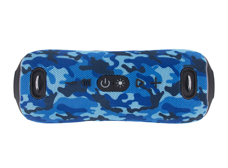 PARLANTE TEROS ULTRA TE-6046BM, BT 5.3, RGB, TWS, COLOR AZUL MILITAR CAMUFLADO - 4